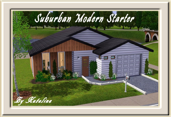 Sims 3 — Modern suburban starter by katalina — Not all starters are created equal. This modern stylish starter will give