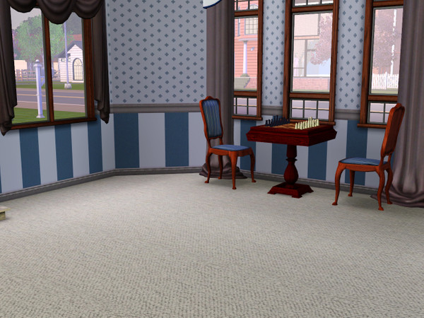 Sims 3 — CB blue wide stripe by CowBelle — blue wide stripe