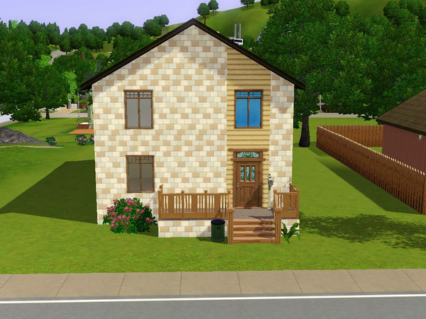 Sims 3 — Ideal Homes #4 by creamycupcakes — This house has a living room and a kitchen/dining room. There are 3 bedrooms