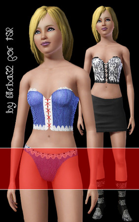 Sims 3 — Jeans Corset by Birba32 — No Description