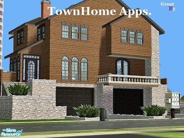 Sims 2 — TownHome Trio - Apartments by great  b2 — 2 Lage apartments with 2 bedrooms is each, and 2 bathrooms in each. No