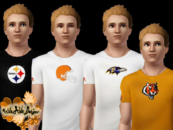 Sims 3 — AFC North Shirts by Irish Pride — Gear up for football season with these great NFL shirts. The AFC North is