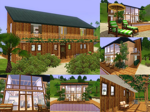 Sims 3 — Beachhouse by madaya74 — This beach house with fresh colors is best placed on a beach lot in sunset valley. 1st