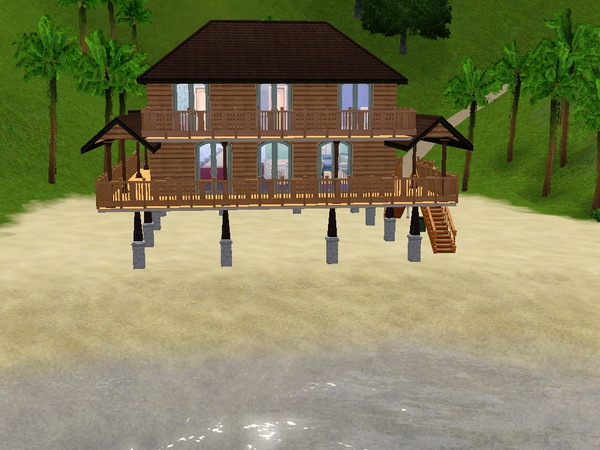 Sims 3 — The Beach House by duochanfan — Built on the Recurve Strand lot in Sunset Valley, it offers a lovely view of the