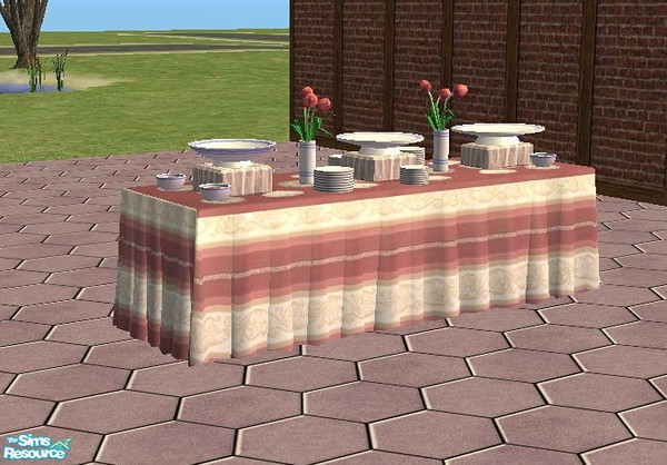 Sims 2 — Canterbury Outdoor - rosey - buffet table by ead425 — 