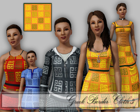 Sims 3 — CD_GreekBorderCloth 3 by TSR Archive — Traditional pattern from Greece
