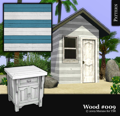 Sims 3 — Wood 009 by Murano — Striped painted wood pattern.