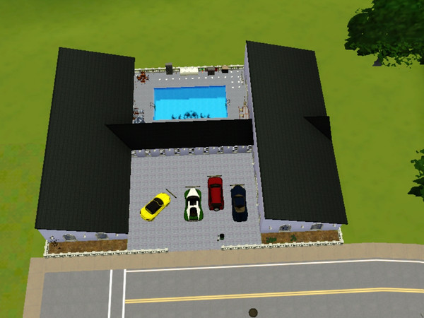 Sims 3 — H Block by mojo — Modern house with 2 bedrooms, childrens bedroom, livingroom, 2 bathrooms, gym, gamesroom and