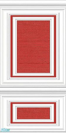 Sims 2 — jsf2WPFWTangerineSlub by jsf — A newly improved, white, fully wainscotted panel holds heavily textured slubbed