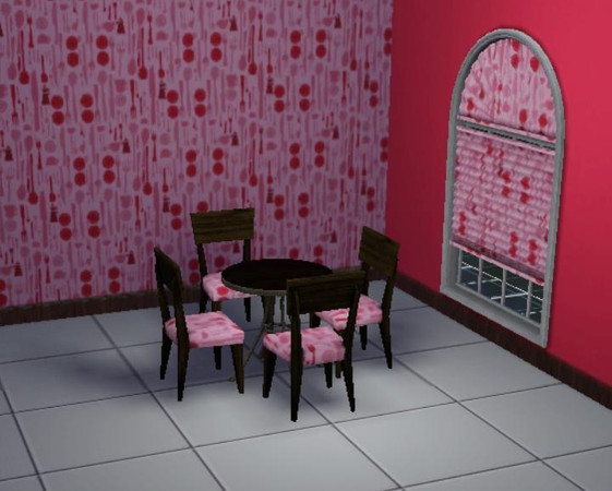Sims 3 — kitchen_wallpaper by irem22 — pink fork spoon knife kitcen wallpaper