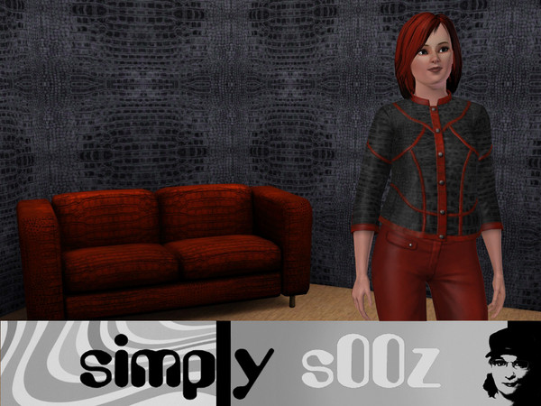 Sims 3 — Simply Crocodile by s00z — A patent leather / crocodile skin handbag, style fabric.