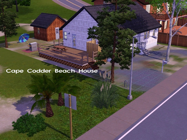 Sims 3 — Cape Codder Beach House by Simtastic_Librarian — Typical small beach house on Cape Code in Massachusetts, 2
