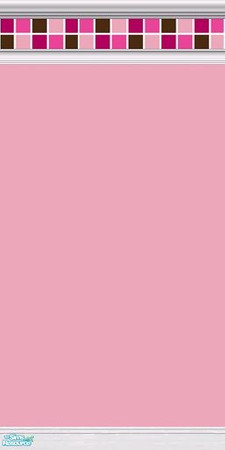 Sims 2 — Sugar Cube Wall 1 by tamlfra — A bright, modern nursery, in shades of pinks, with touches of brown, white, and