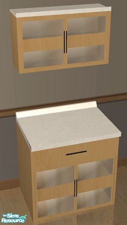 Sims 2 — Aimi Kitchen -Counter A by SaeraMaples — Modern and warm, a true family kitchen.