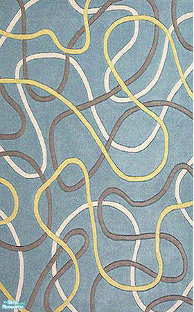 Sims 2 — Laura Simly Blue Rug - Blue Ribbon by debs913 — Basic blue high pile carpet with light charcoal, cream, and