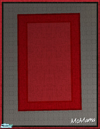 Sims 2 — NK Mission LR Red - Rug by MoMama — Another rug, this time in a bright red to cheer things up.