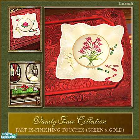 Sims 2 — Vanity Fair Finishing Touches - Embroidery Tulip by Cashcraft — Part IX of the Vanity Fair collection, is