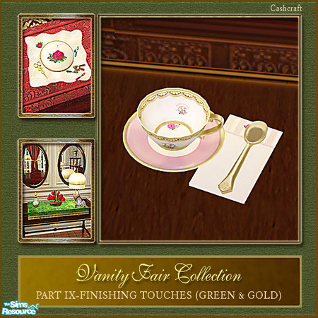Sims 2 — Vanity Fair Finishing Touches -  Teacup Rose by Cashcraft — Part IX of the Vanity Fair collection, is finishing