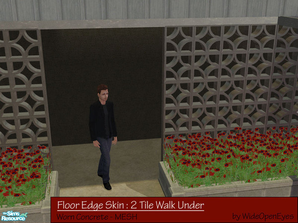 Sims 2 — Floor Edge Skin - 2 Tile Worn by wideopeneyes — As with the single tile version, this is to cover the bare edges
