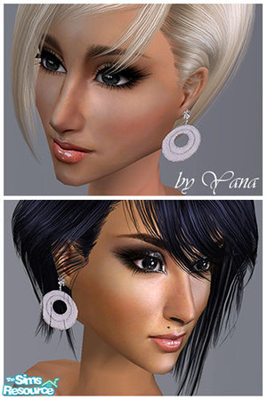 Sims 2 — №8 Y100809 by Mishu999  — Download the mesh - Mesh Liana Earrings03Adult. Enjoy!:)