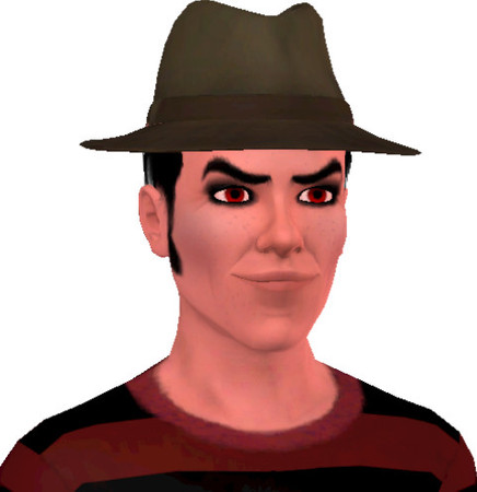 Sims 3 — Freddy Cougar by avataraera — Freddy Cougar is the scary murderer whose name we all recognize. he's here to