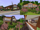 Sims 3 — Hill House by Kylejh15 — A modern home with colorful decor, located on a steep hillside. Fully furnished and