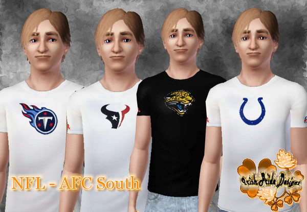 Sims 3 — AFC South Shirts by Irish Pride — Gear up for football season with these great NFL shirts. The AFC South is