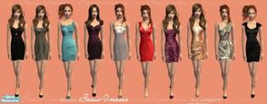 Sims 2 — Basic-Dresses by winnie017 — 10 new plain dresses. No mesh or expansion pack required!