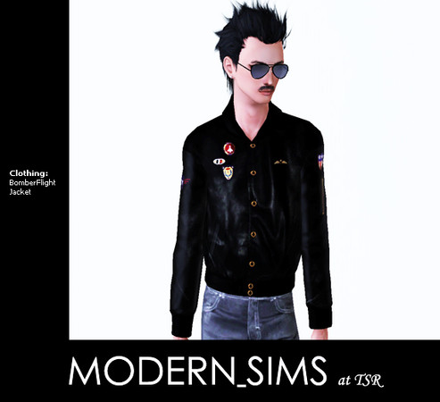Sims 3 — Bomber Flight Jacket by Modern_Sims — DO NOT REDISTRIBUTE MY CREATIONS ANYWHERE ELSE.