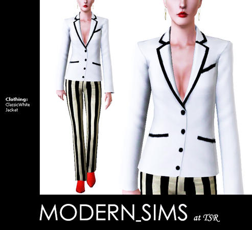 Modern_Sims' Classic White Jacket