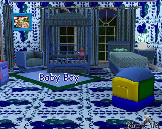 Sims 3 — Baby Boy by stori_64 — Neat wallpaper for your new baby boy