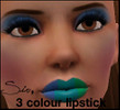 Sims 3 — Siv, 3 colour lipstick by siv — Recolour this lipstick 3 ways, any colour you want! I wanted this for my model