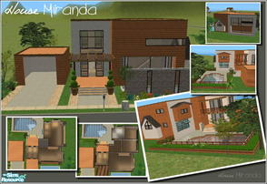 Sims 2 — House Miranda by winnie017 — Contemporary House with 2 Bedroom and 2 Bathrooms. 2 Pools and 2 Stories. 