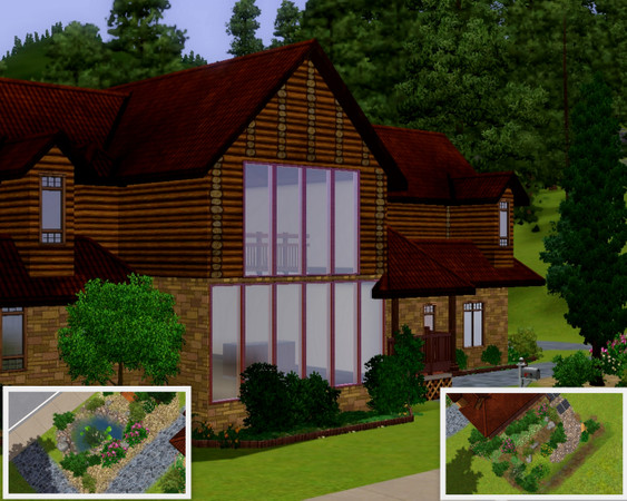 Sims 3 — 98 Landgraab Ave by fairygirl8000 — A beautiful Log home with two bedrooms, two bathrooms, Kitchen, livingroom,
