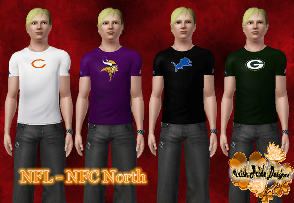 Sims 3 — NFC North Shirts - Male by Irish Pride — Gear up for football season with these great NFL shirts. The NFC North