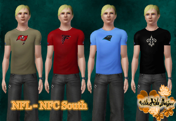 Sims 3 — NFC South Shirts - Male by Irish Pride — Gear up for football season with these great NFL shirts. The NFC South