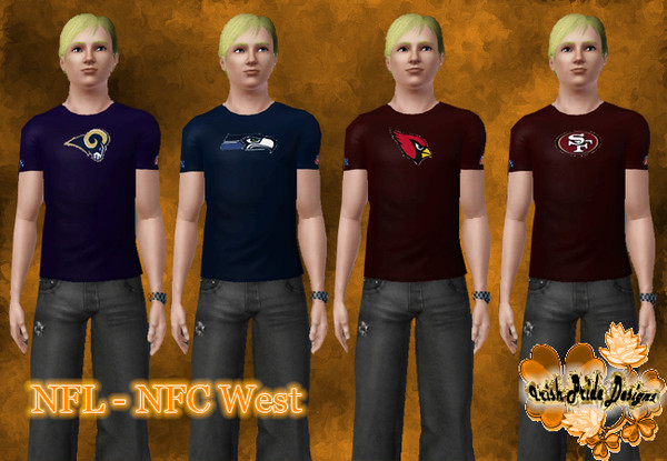 Sims 3 — NFC West Shirts - Male by Irish Pride — Gear up for football season with these great NFL shirts. The NFC West is