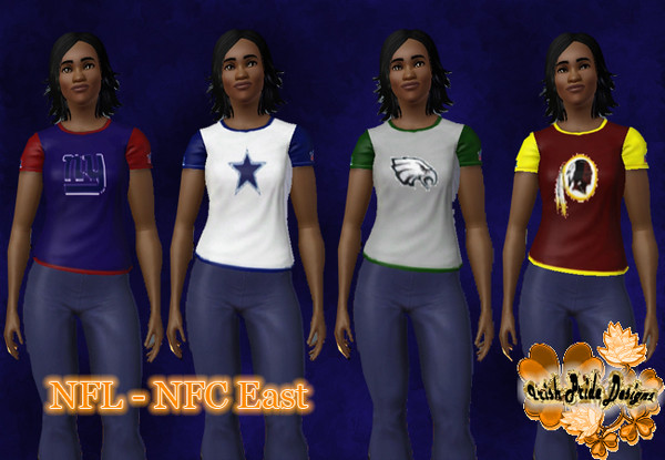 Sims 3 — NFC East Shirt - Female by Irish Pride — Gear up for football season with these great NFL shirts. The NFC East
