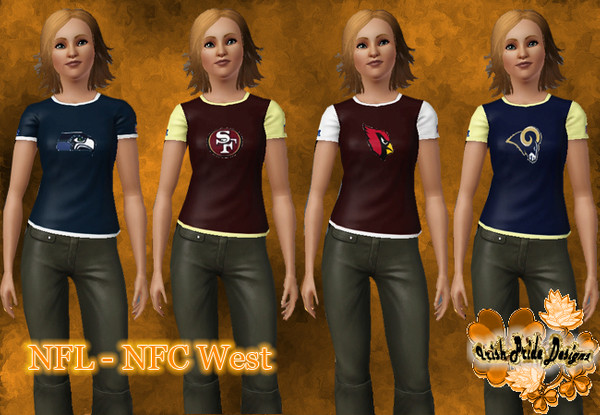 Sims 3 — NFC West Shirts - Female by Irish Pride — Gear up for football season with these great NFL shirts. The NFC West