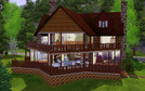 Sims 3 — Wyoming Modern Log Cabin by VictoriaGrace — 4 bed 2 1/2 bath Modern Log Cabin with an exceptional Great Room