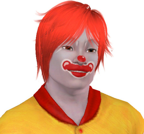 Sims 3 — Ronald McDonald by asakurastar — Yes, it's Ronald McDonald. No, i'm not crazy.