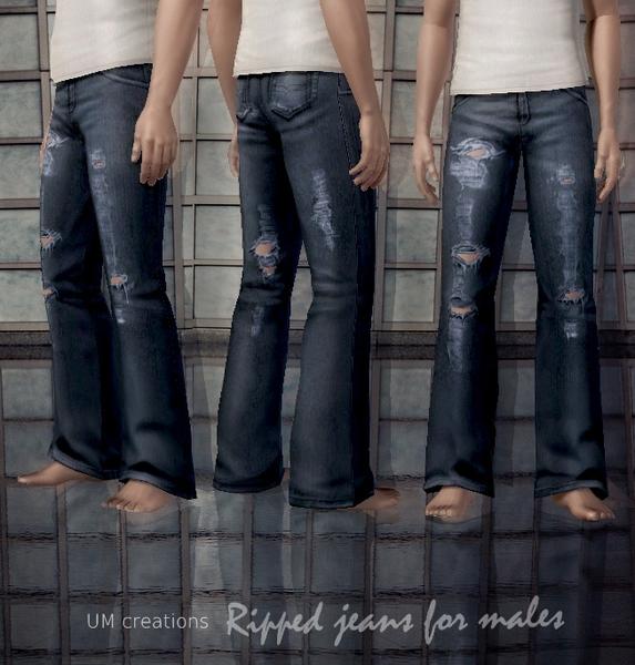 UM Creations' UM Ripped Jeans for males