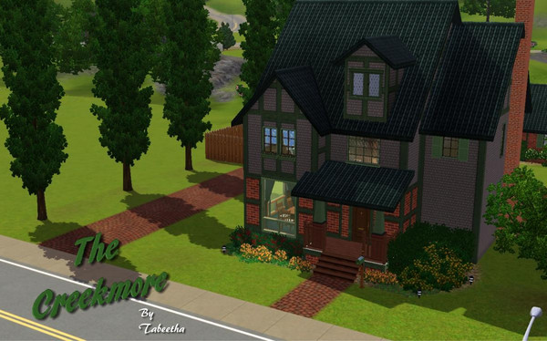 Sims 3 — The Creekmore by Tabeetha — 3 bedrooms, 2 1/2 bath, dining room, kitchen, detached garage. Originally built on