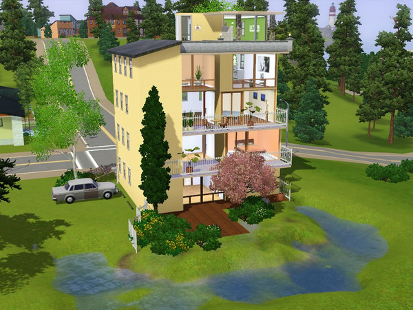 Sims 3 — 5 Apartments by PedDda — Hi This House includes 5 individual Apartments. They are all different but gorgeous. 
