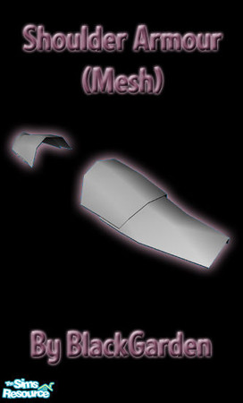 Sims 2 — Shoulder pads - mesh by BlackGarden — This is the mesh for the shoulder pads worn by Princess Zelda. They are