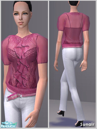 Sims 2 — Sunair Fashion T059 (rose) by Sunair — Recolor of Sunair Fashion T059 (rose).