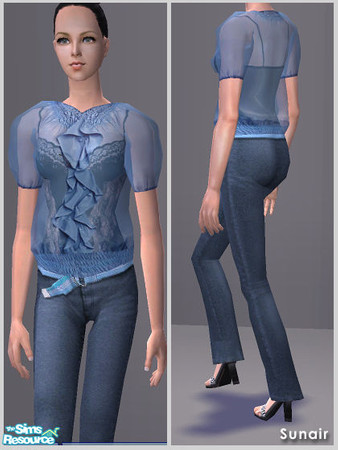 Sims 2 — Sunair Fashion T059 (blue) by Sunair — Recolor of Sunair Fashion T059 (blue). 