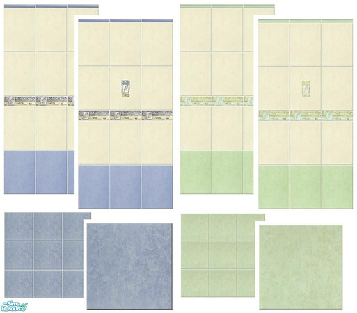 Sims 2 — My Tiles by Mekhi — These are the tiles I have in my real bathroom :) They are in two versions here - blue and