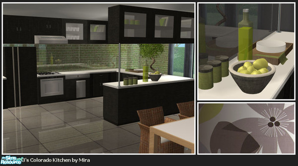 Sims 2 — Colorado kitchen - black by mirake — 