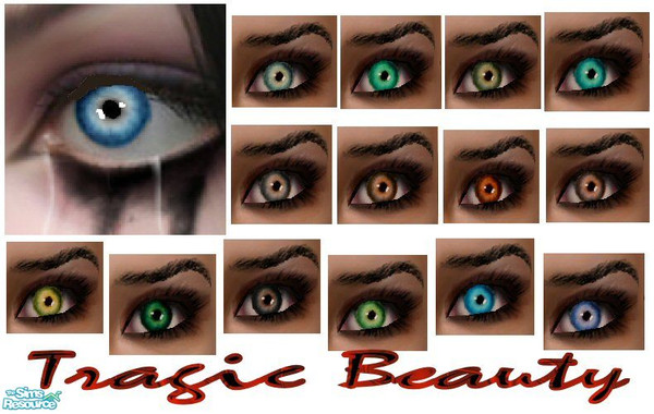 Sims 2 — Tragic Beauty Eye Collection by fortunecookie1 — Is your sim life plagued with tragedy? They can still look good